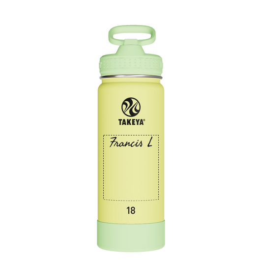 Actives Kids Glow In The Dark Water Bottle With Straw Lid - customized