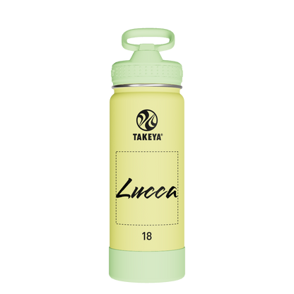 Actives Kids Glow In The Dark Water Bottle With Straw Lid - customized