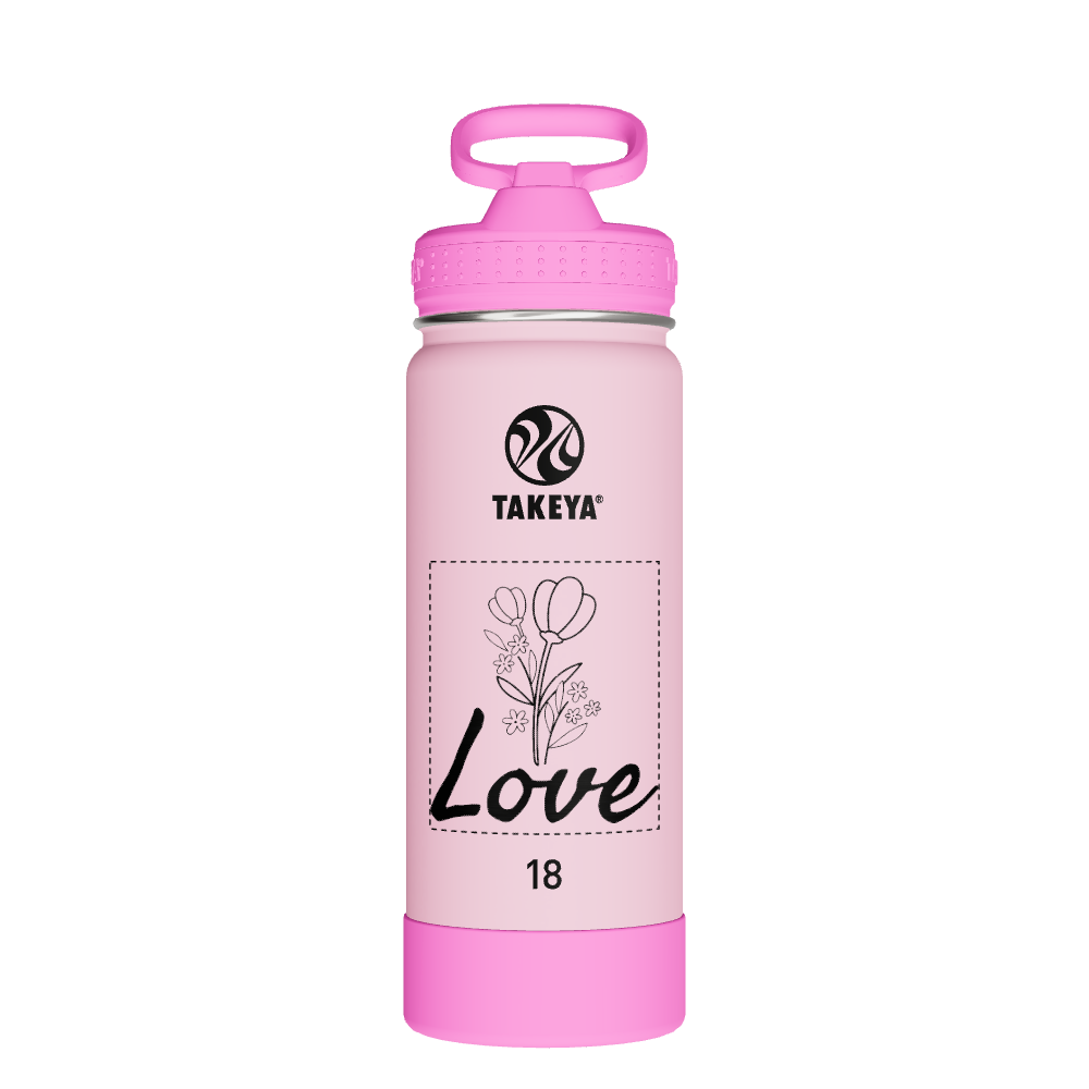 Actives Kids Glow In The Dark Water Bottle With Straw Lid - customized