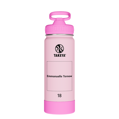 Actives Kids Glow In The Dark Water Bottle With Straw Lid - customized